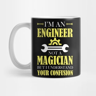 I'm An Engineer Not A Magician Vintage Gift For Dad, Husband Mug